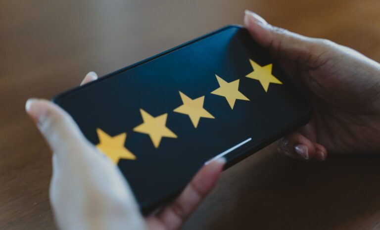 Customer review good rating concept