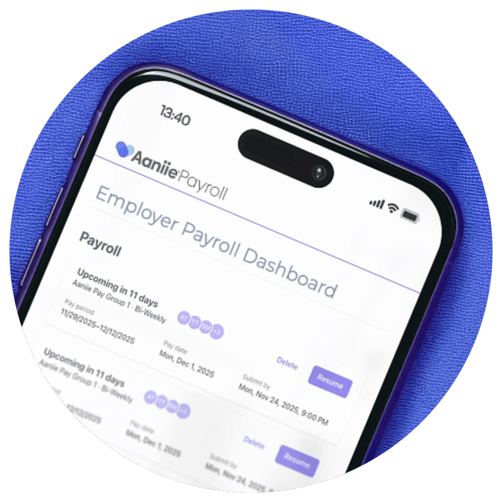 Aaniie Payroll, embedded payroll for home care