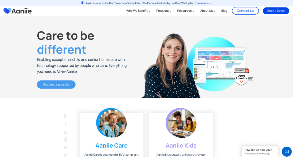 Aaniie Homepage